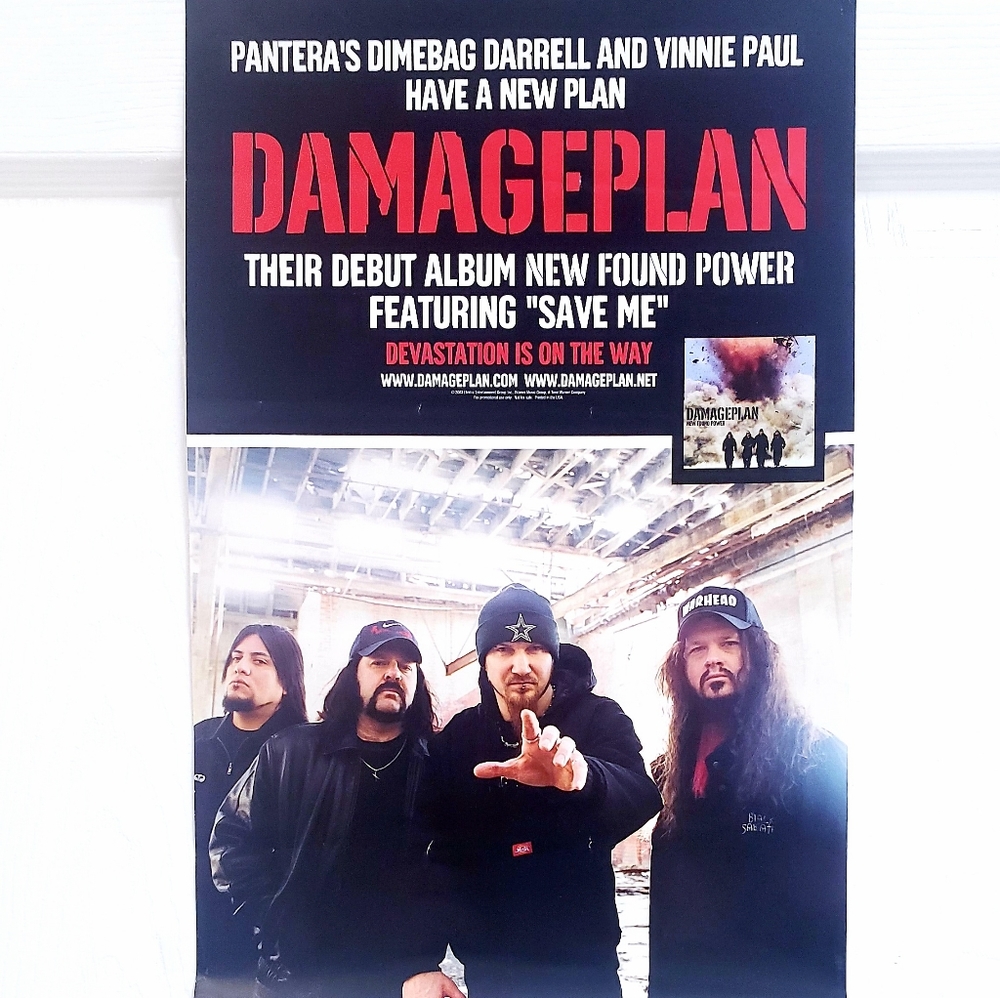 Rare DamagePlan, Dimebag Darrell Poster